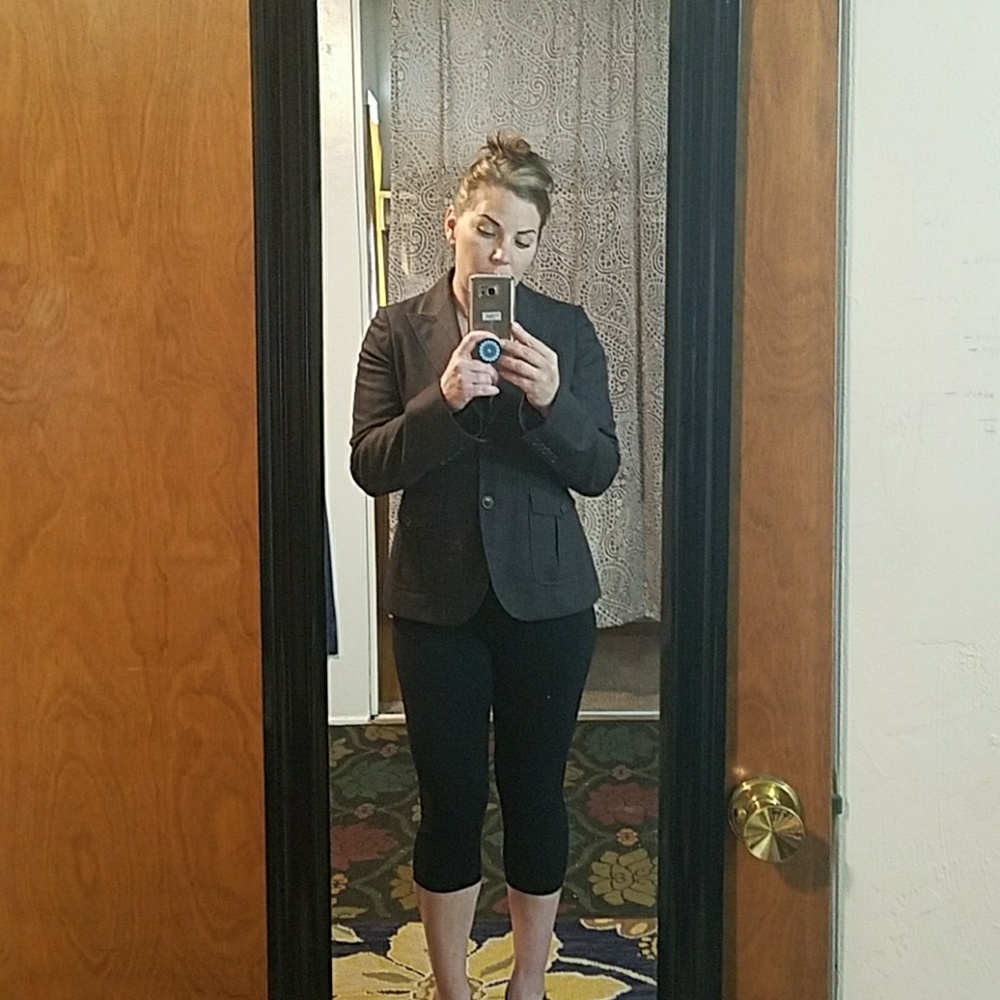 Banana Republic Brown/Purple Wool Blazer